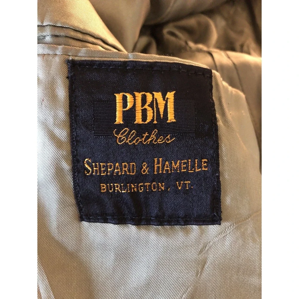 PBM Clothes Blazer Mens 40L Brown Sport Coat Jacket Corduroy Business Casual USA